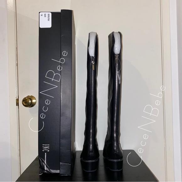 ❤️Leather Over the Knee Back Zip Boots — INC International Concepts —US 7 —Black - Picture 5 of 14